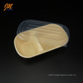 2 compartment wheat straw lunch box with plastic lid